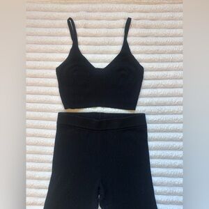 Garage Black Ribbed Knit Apparel